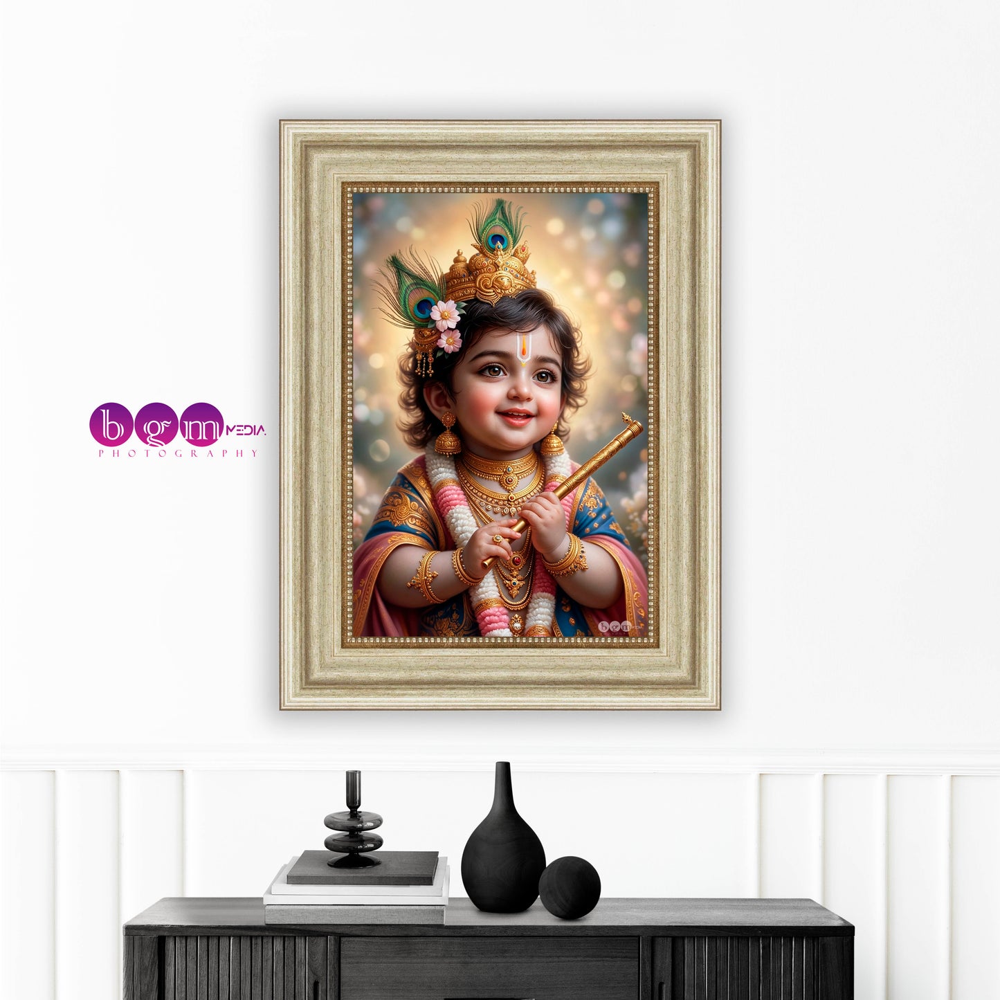 Baby Krishna Digital Art