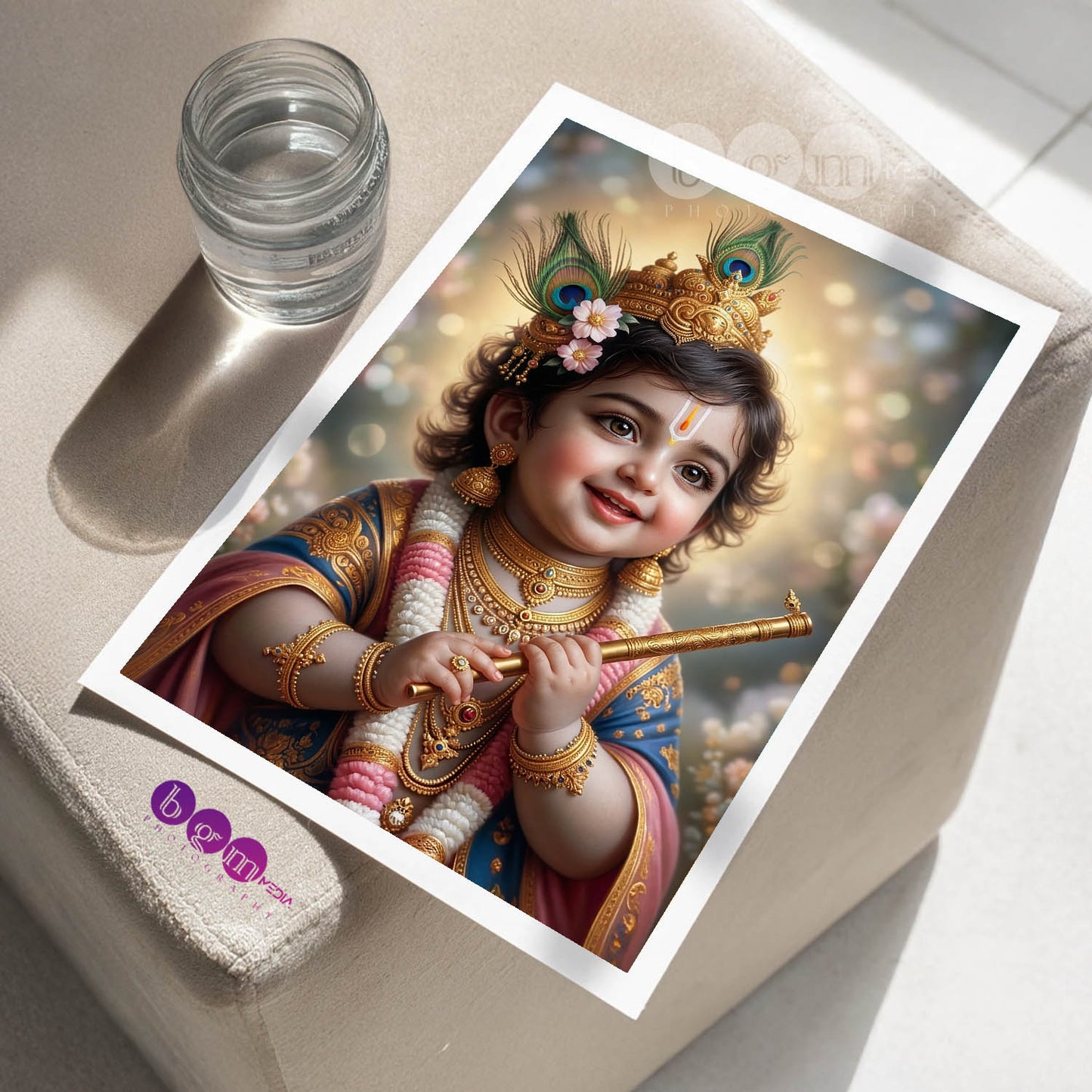 Baby Krishna Digital Art