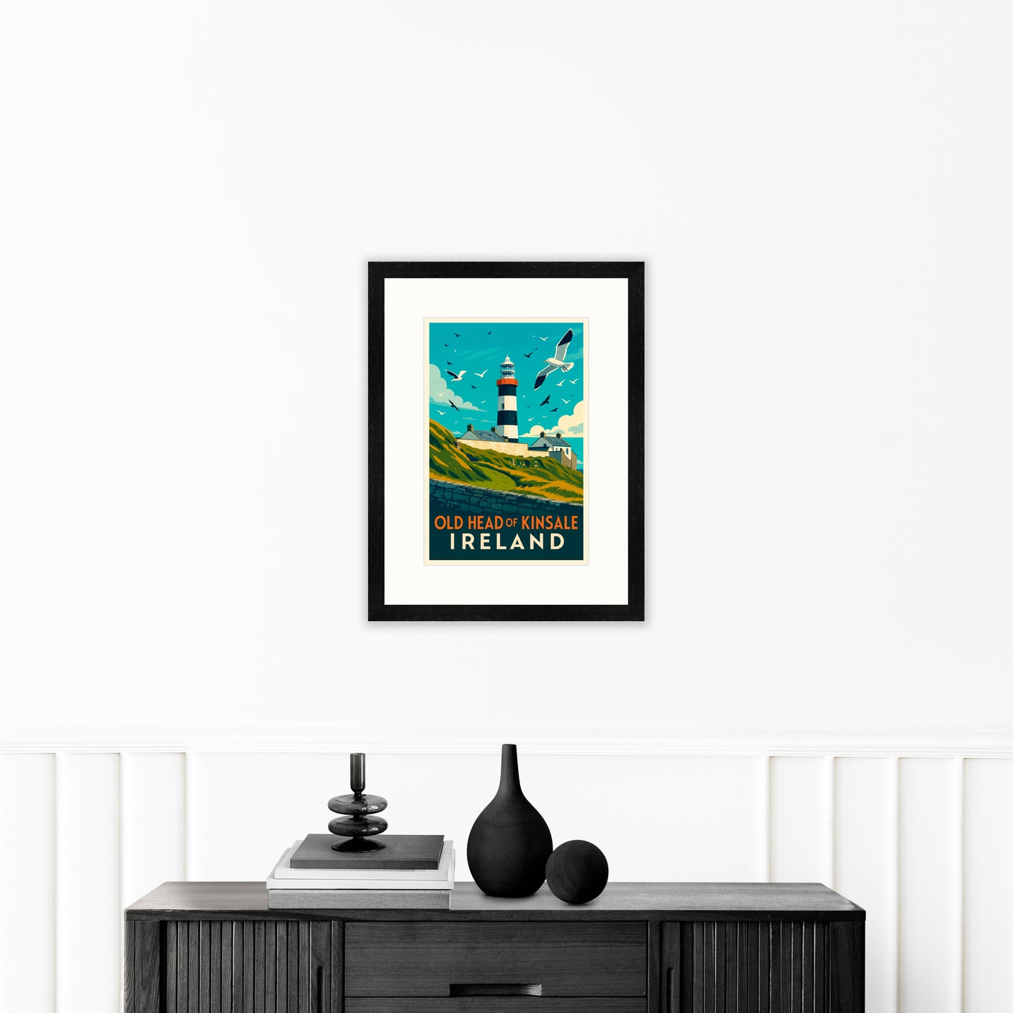 Old head of kinsale travel poster