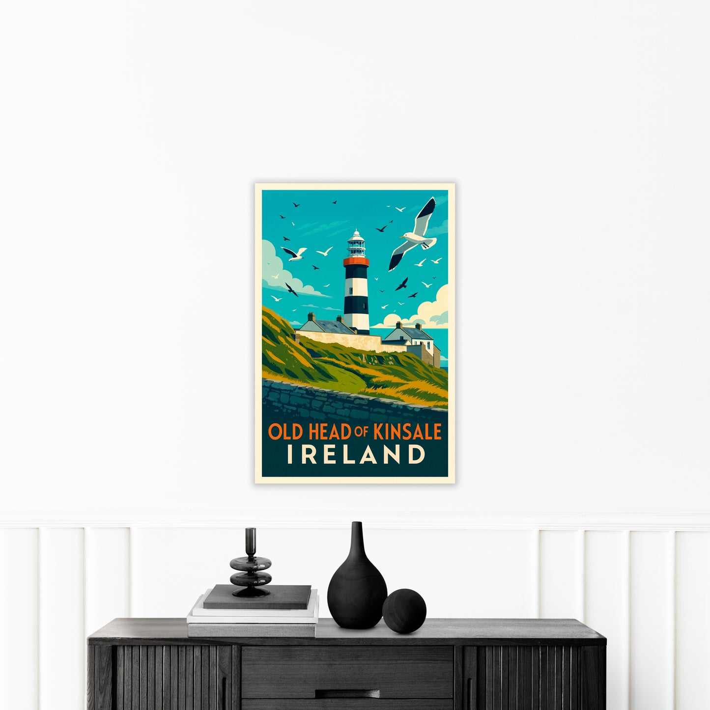 Old head of kinsale travel poster