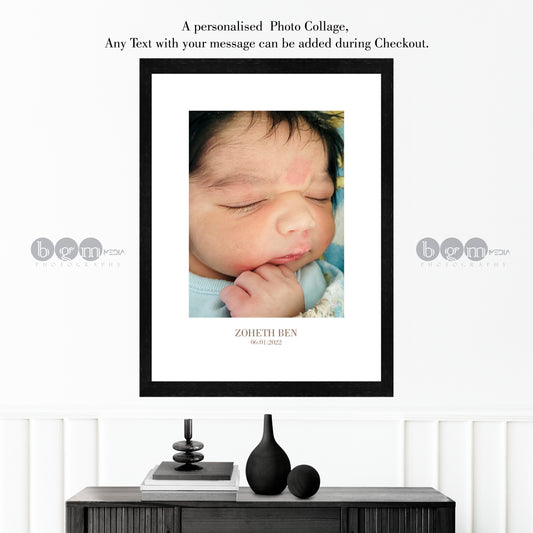Personalised Photo Caption Print