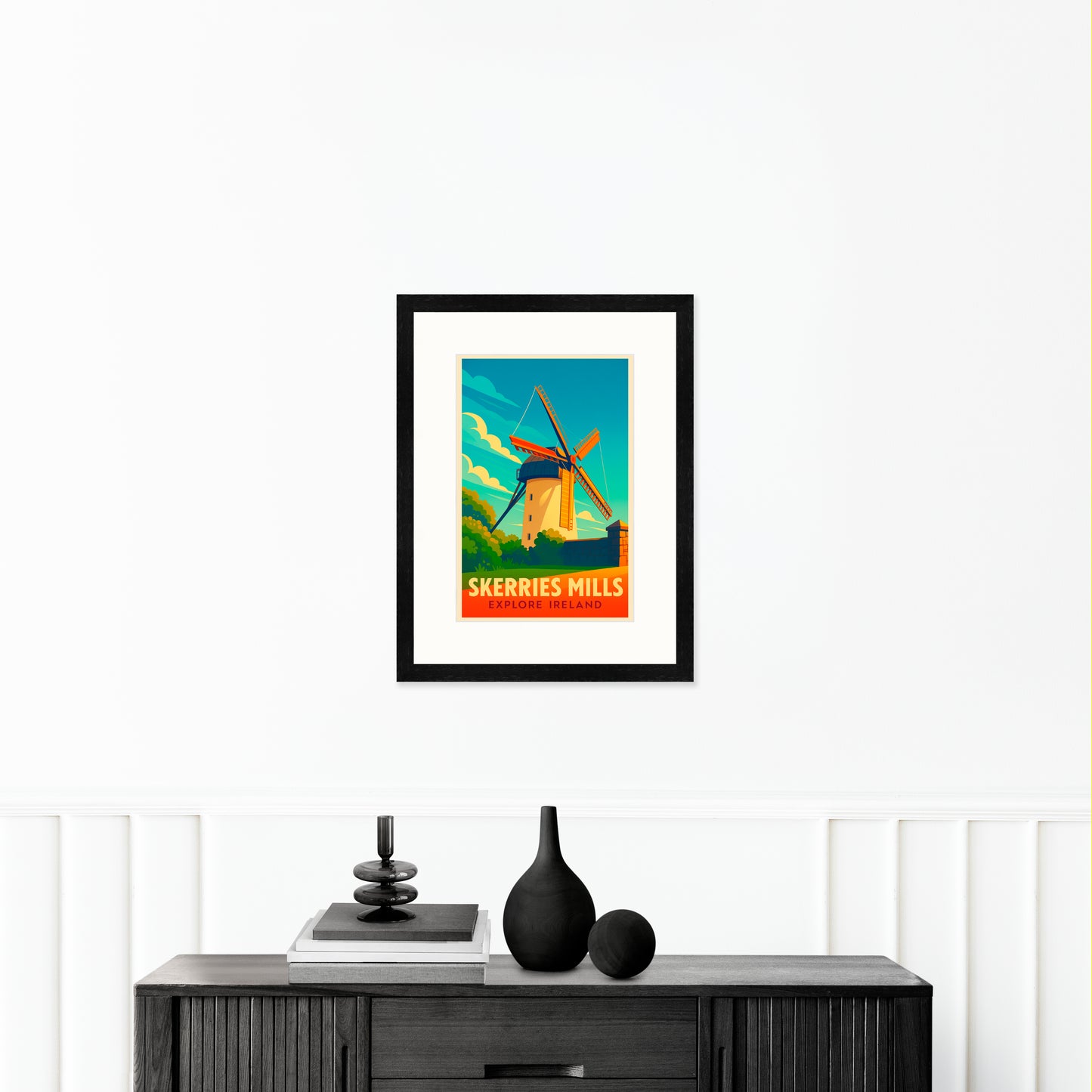 Skerries Mills Travel Poster