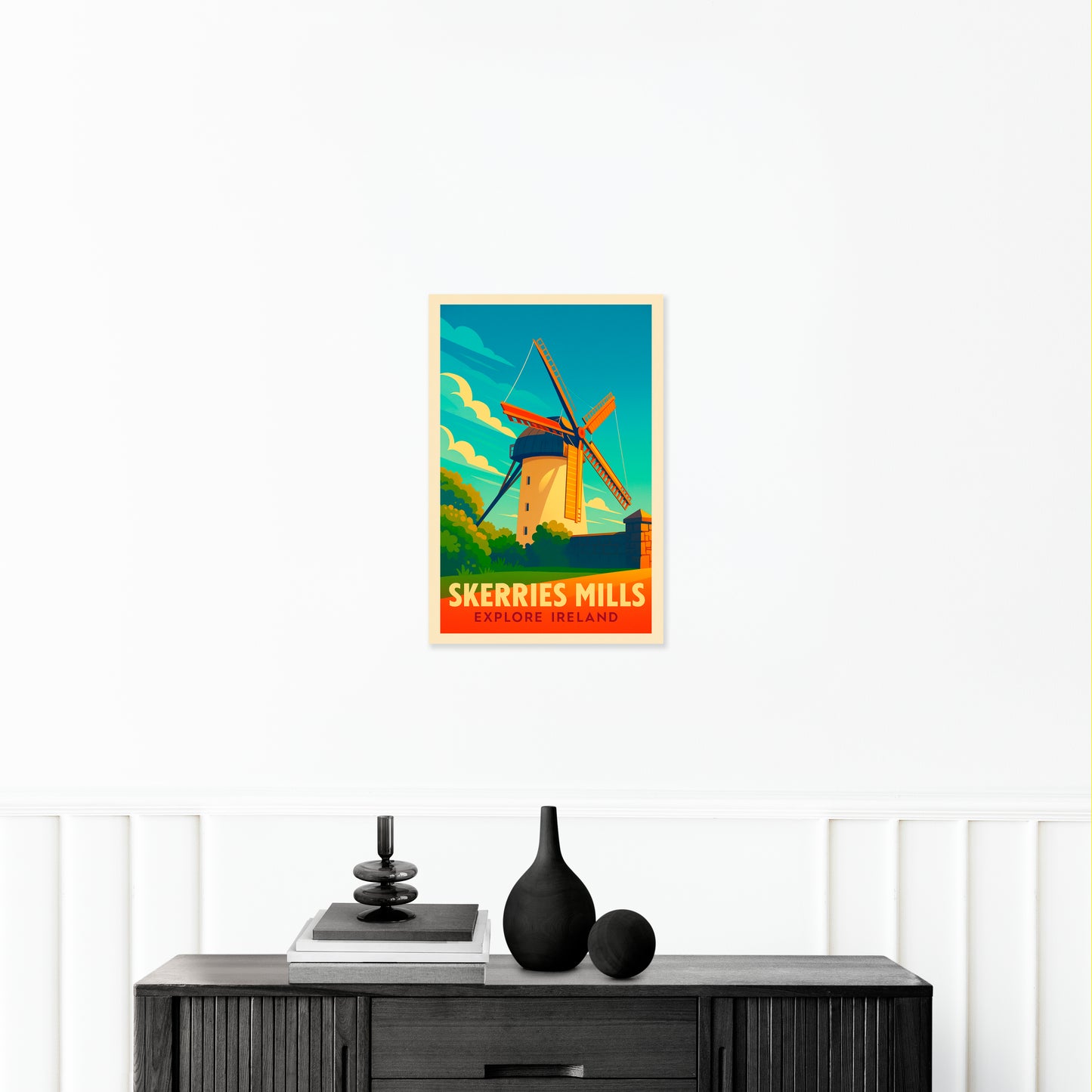 Skerries Mills Travel Poster